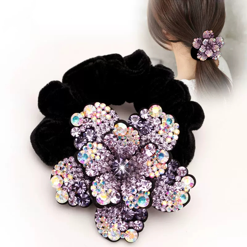Hair Tie Velvet - Женские резинки для волос со стразами,
