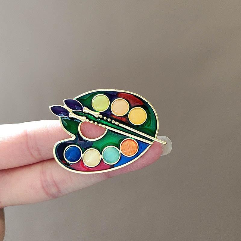 Women Accessories Drawing - Модные броши с эмалированной палитрой для