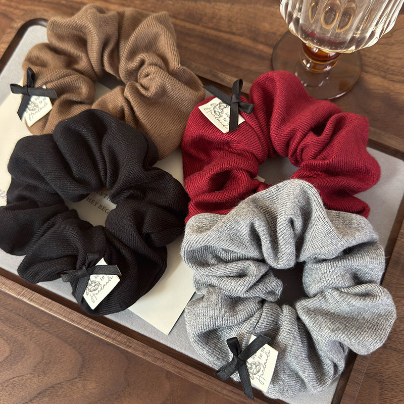 Hair Tie Velvet - Ретро банты, мягкие хлопковые резинки для