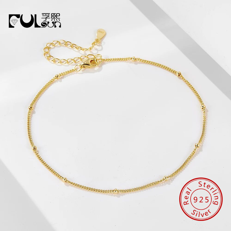 Beaded Anklet Chain - Изящный женский тонкий браслет на ногу
