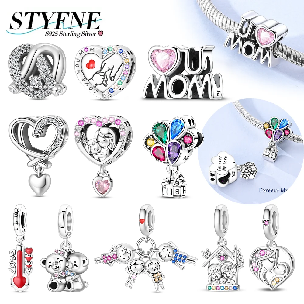 Women'S Keychain Accessories - Посеребренные розовые бусины-шармы в форме сердца