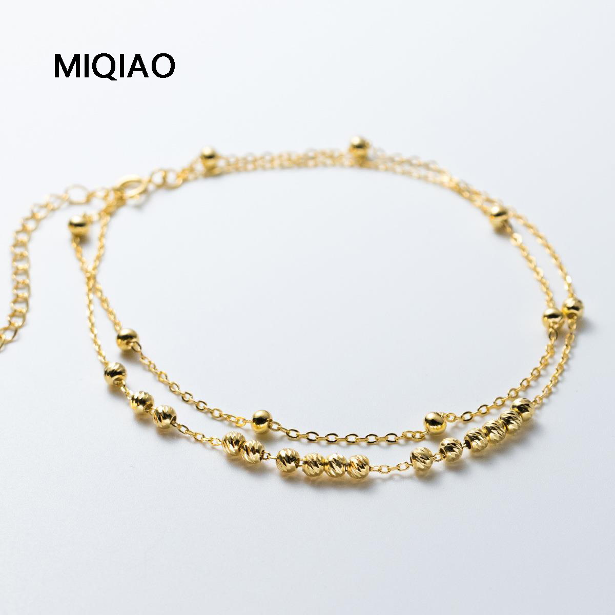 Beaded Anklet Chain - Браслеты-анклеты MIQIAO из стерлингового серебра 925