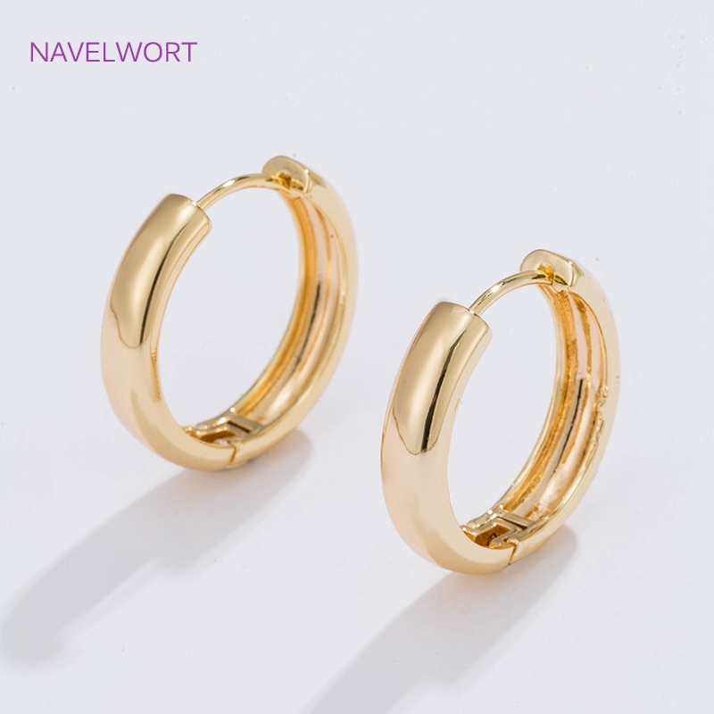 Women Accessories Gift Set - Серьги кольцами 6 размеров, позолоченные круглые