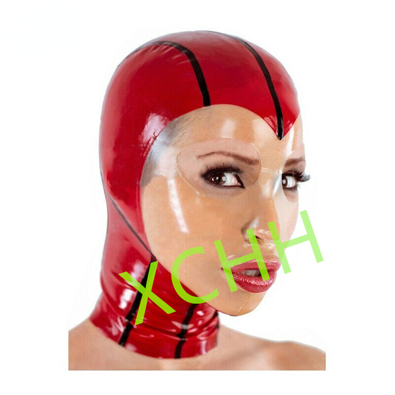 Women'S Red Accessories - Латексная маска ручной работы, красная, с