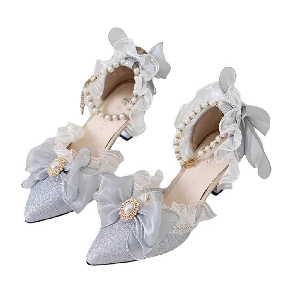 Women'S Accessories For Shoes - Женские бархатные туфли на высоком каблуке