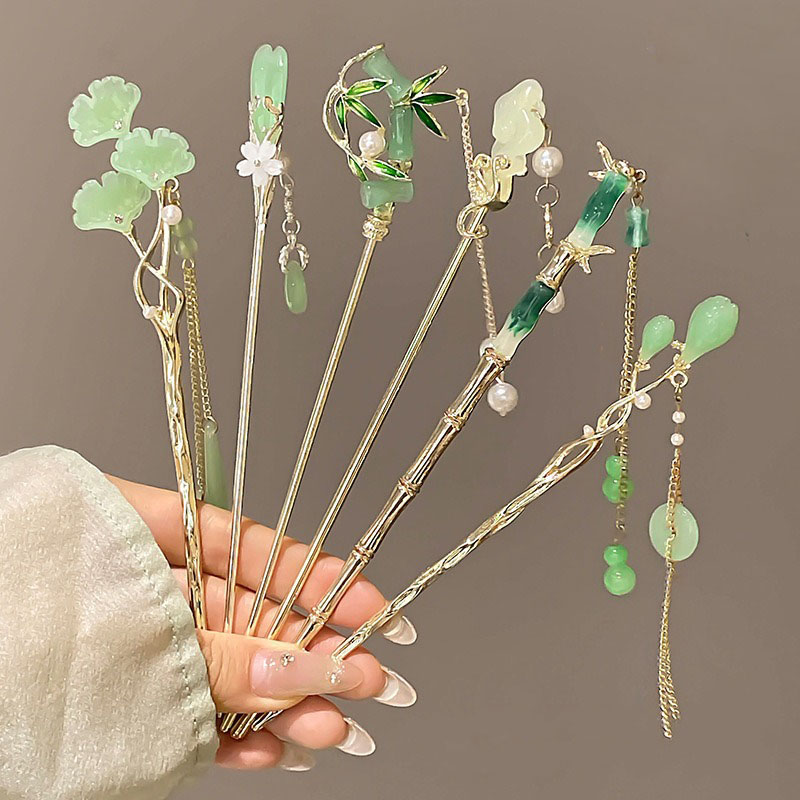 Women Accessories Shop Design - 1 шт., элегантная зеленая заколка для