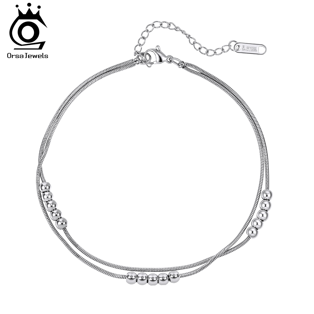 ORSA JEWELS Винтажные многосло – обзор и цена Beaded Anklet Chain