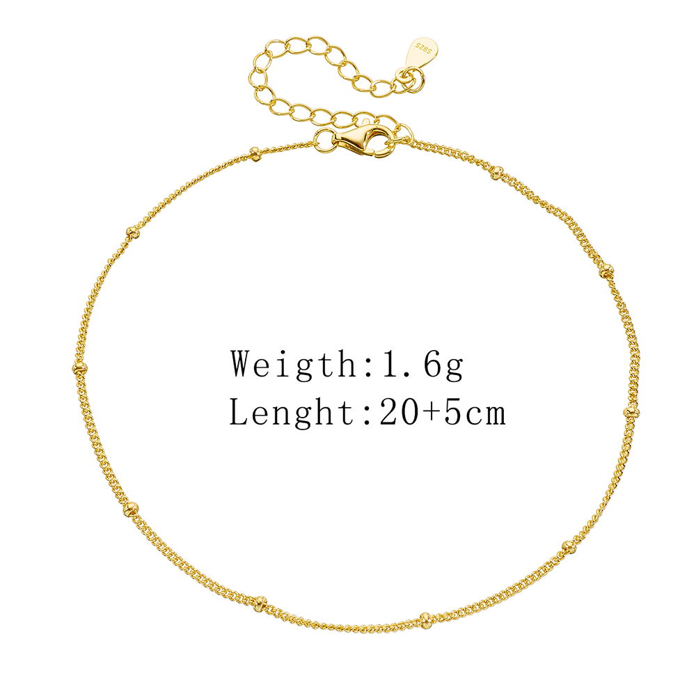 Изящный женский тонкий браслет – обзор и цена Beaded Anklet Chain