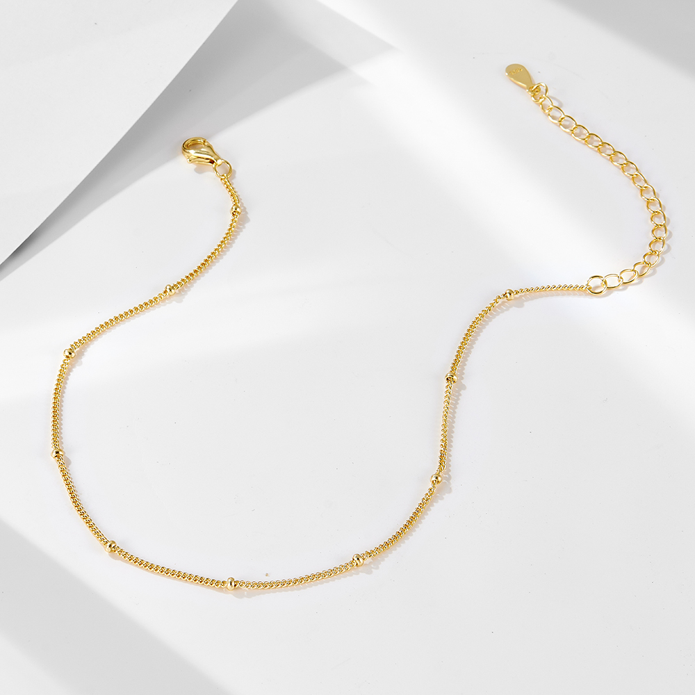 Изящный женский тонкий браслет – обзор и цена Beaded Anklet Chain