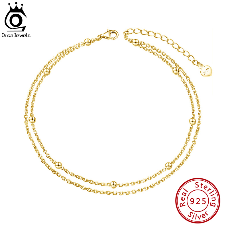 ORSA JEWELS Модный многослойны – обзор и цена Beaded Anklet Chain