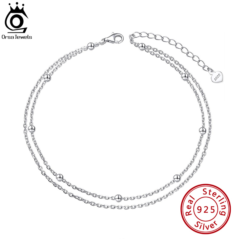 ORSA JEWELS Модный многослойны – обзор и цена Beaded Anklet Chain