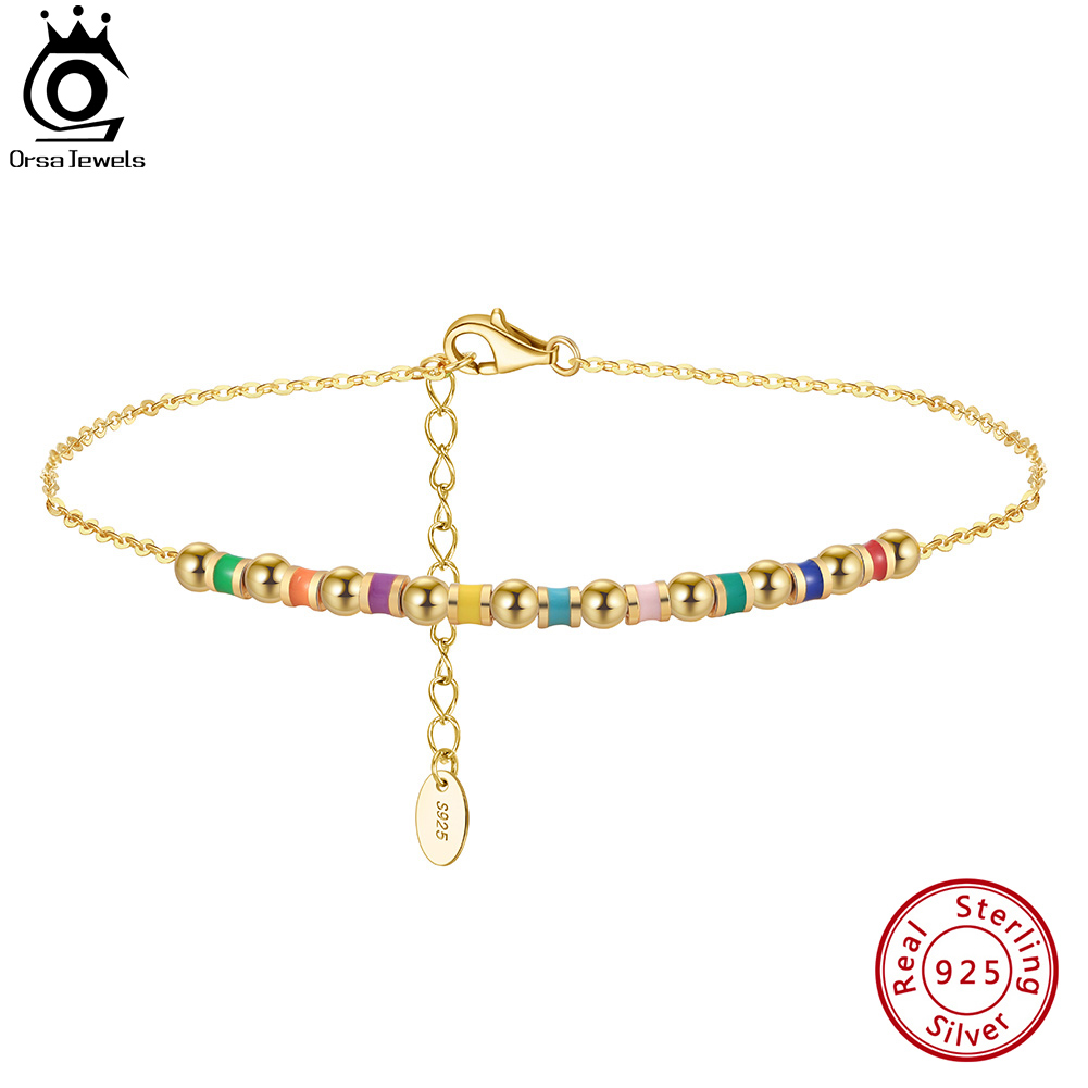 ORSA JEWELS Женский браслет на – обзор и цена Beaded Anklet Chain