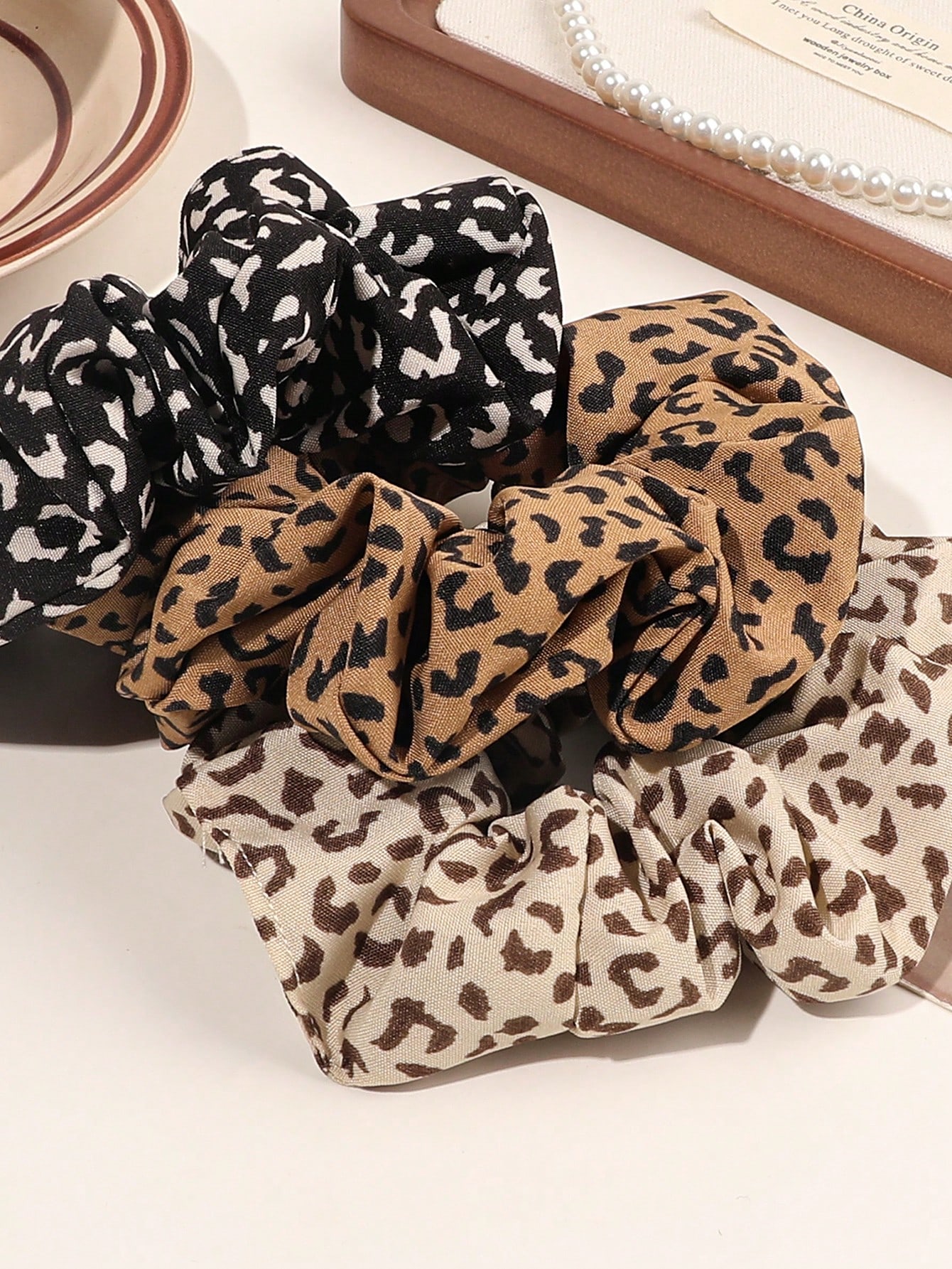 3/6/12 шт., леопардовые бархат – обзор и цена Hair Tie Velvet