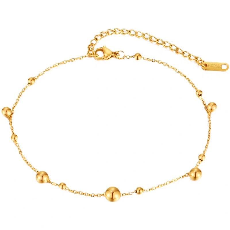 Золотая цепочка на ногу с круг – обзор и цена Beaded Anklet Chain