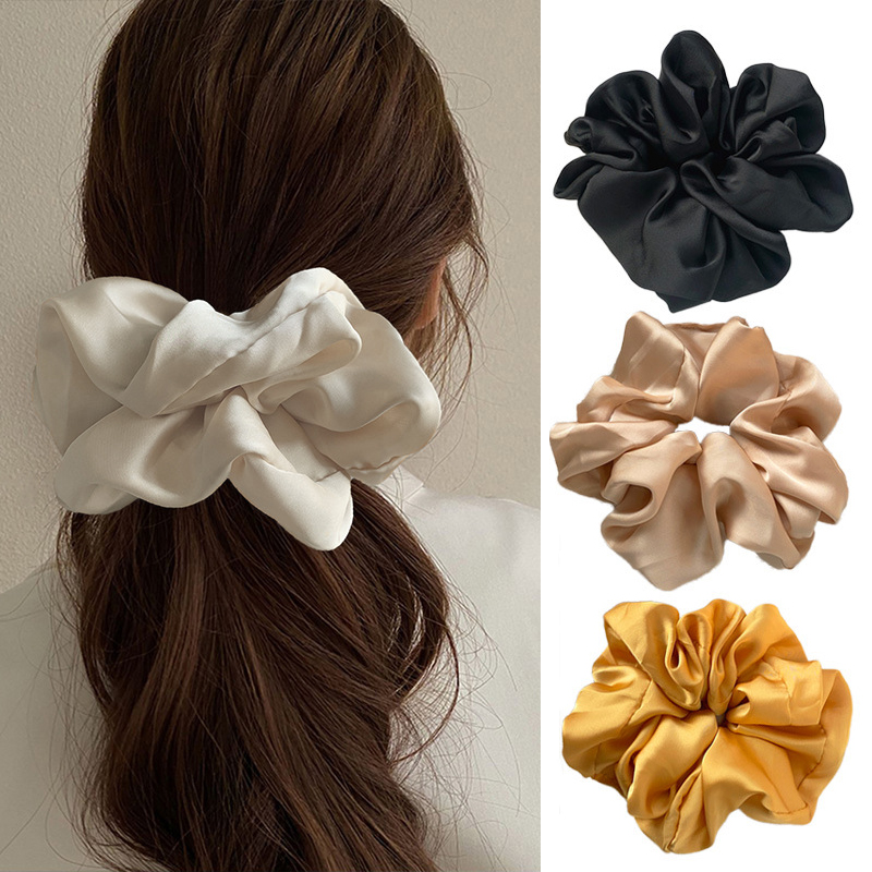 Модная шелковая однотонная бол – обзор и цена Hair Tie Velvet