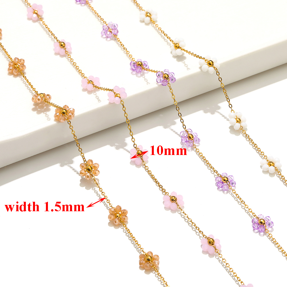 Плетеные жемчужные цветы из не – обзор и цена Beaded Anklet Chain