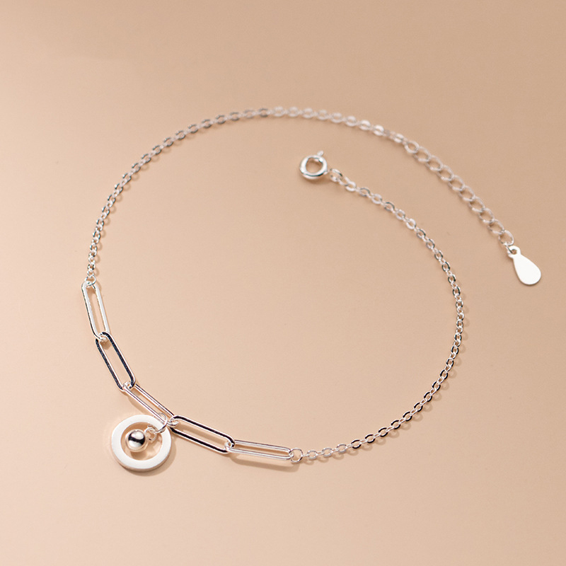 Ножные браслеты, серебро 925,  – обзор и цена Beaded Anklet Chain