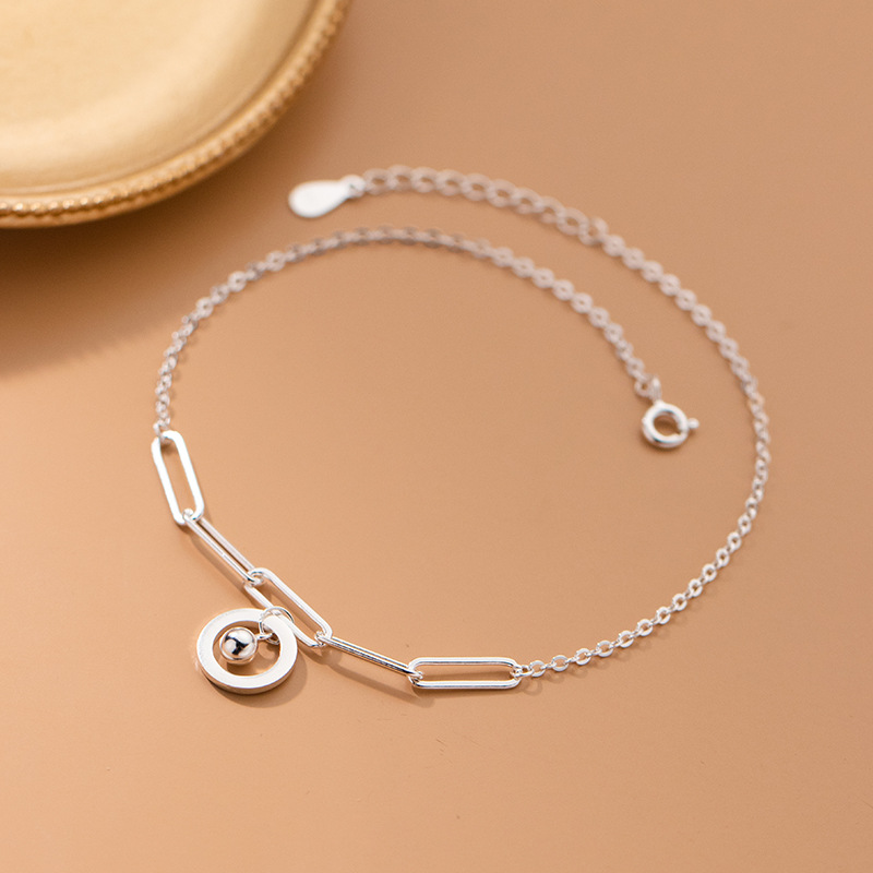 Ножные браслеты, серебро 925,  – обзор и цена Beaded Anklet Chain
