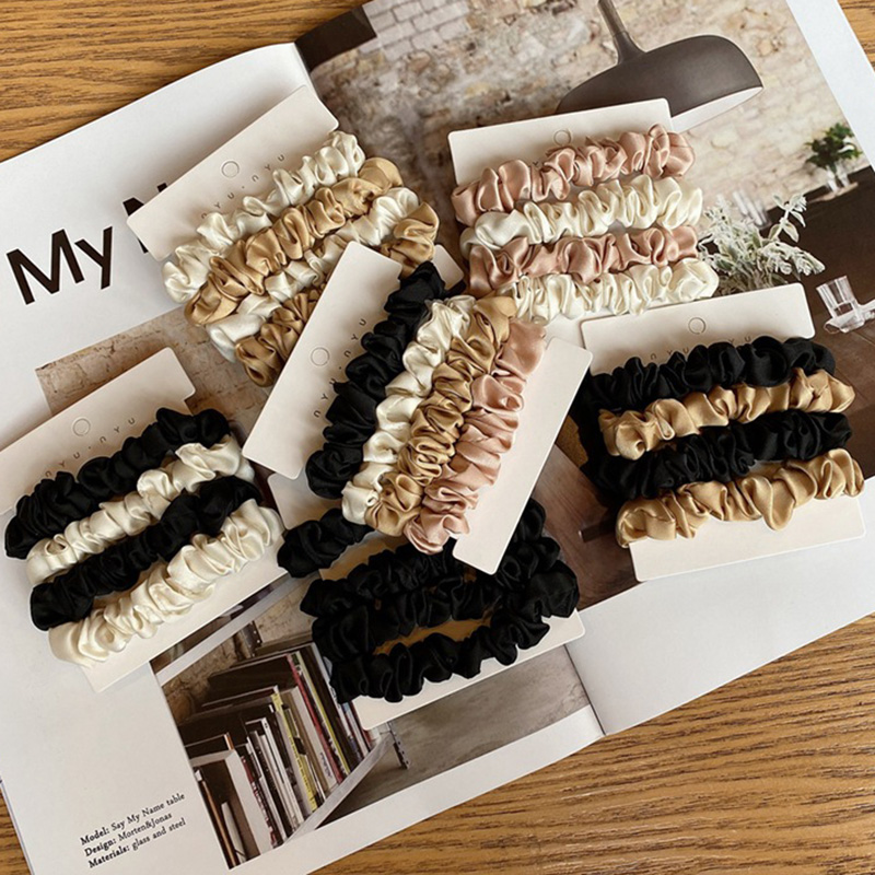 4 шт./компл., атласные шелковы – обзор и цена Hair Tie Velvet