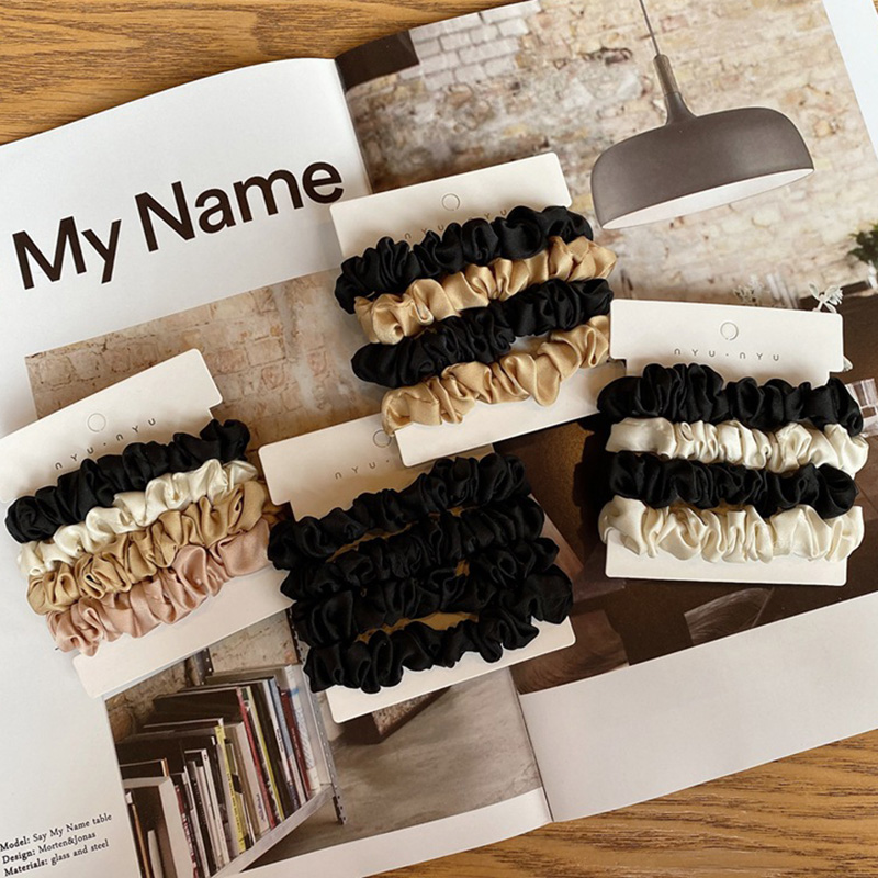 4 шт./компл., атласные шелковы – обзор и цена Hair Tie Velvet